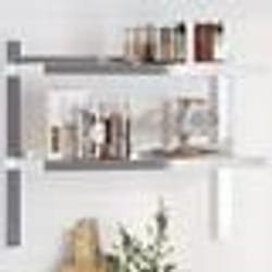 vidaXL Étagère murale 2 niveaux 75x23,5x60 cm argenté acier inoxydable