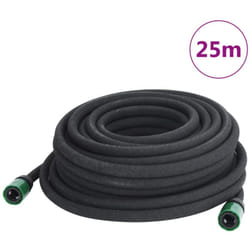 Vidaxl - Tuyau d'arrosage de jardin noir 0,6' 25 m caoutchouc