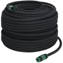 Tuyau d'arrosage de jardin noir 0,6' 100 m caoutchouc