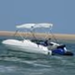 vidaXL Toit bimini à 3 arceaux parois latérales 183x(170-182)x137 cm