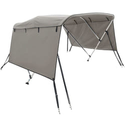 Toit bimini à 3 arceaux parois latérales 183x(137-152)x137 cm Vidaxl gris anthracite