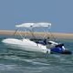 vidaXL Toit bimini à 4 arceaux parois latérales 243x(170-182)x137 cm