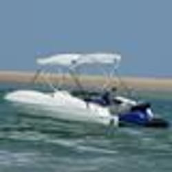 vidaXL Toit bimini à 4 arceaux parois latérales 243x(170-182)x137 cm