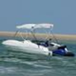 vidaXL Toit bimini à 4 arceaux parois latérales 243x(200-213)x137 cm
