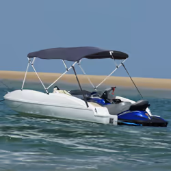 Cet auvent bimini à 4 arceaux avec parois latérales joue un rôle efficace pour vous protéger des rayons directs du soleil et ...