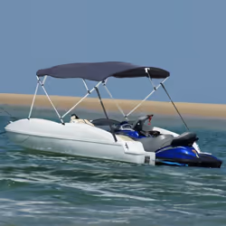 Cet auvent bimini à 4 arceaux avec parois latérales joue un rôle efficace pour vous protéger des rayons directs du soleil et ...