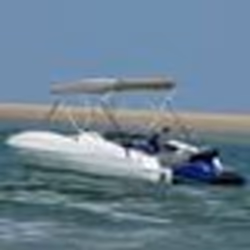 vidaXL Toit bimini à 4 arceaux parois latérales 243x(200-213)x137 cm