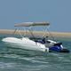 vidaXL Toit bimini à 4 arceaux parois latérales 243x(200-213)x137 cm