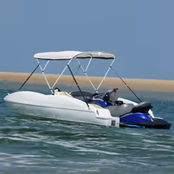 Cet auvent bimini à 3 arceaux avec parois latérales joue un rôle efficace pour vous protéger des rayons directs du soleil et ...