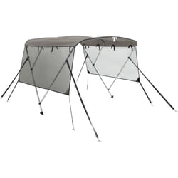 Toit bimini à 3 arceaux parois en maille 183x(170-182)x137 cm Vidaxl Anthracite et noir