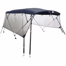 Cet auvent bimini à 4 arceaux avec parois latérales joue un rôle efficace pour vous protéger des rayons directs du soleil et ...