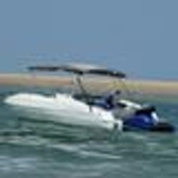 vidaXL Toit bimini à 4 arceaux parois en maille 243x(170-182)x137 cm