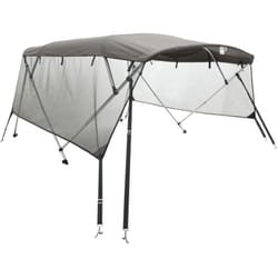 Toit bimini à 4 arceaux parois en maille 243x(200-213)x137 cm Vidaxl gris anthracite
