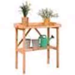 vidaXL Table à plantes avec étagère marron 78x38x82,5 cm bois de sapin