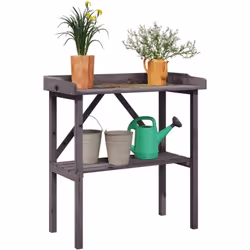 Cette table à plantes en bois est parfaite pour organiser et présenter vos plantes en pot à la maison, dans un jardin, sur un ...