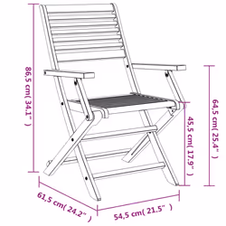 VidaXL 3214227 chaise d'extérieur Terrace Bois d'acacia - Vue supplémentaire 7
