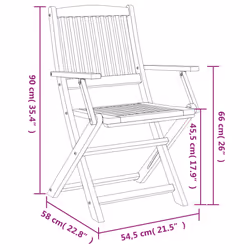 VidaXL 3214230 chaise d'extérieur Terrace Bois d'acacia - Vue supplémentaire 7