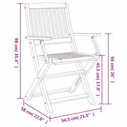 VidaXL 3214231 chaise d'extérieur Terrace Bois d'acacia - Vue supplémentaire 7