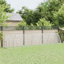 Cage pour poules argenté 600x105x120 cm acier galvanisé Vidaxl