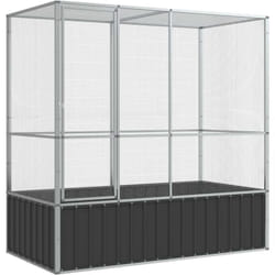 Vidaxl - Volière argenté 210,5x107x212 cm acier