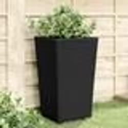 vidaXL Jardinières 4 pcs noir 32,5x32,5x57 cm polypropylène