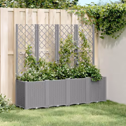 Cette jardinière avec treillis est un excellent choix pour les plantes grimpantes dans votre jardin, sur votre patio et terra ...