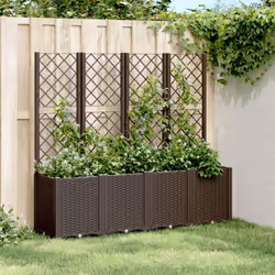 Cette jardinière avec treillis est un excellent choix pour les plantes grimpantes dans votre jardin, sur votre patio et terra ...