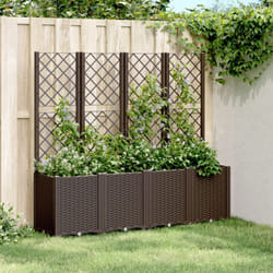 Vidaxl - Jardinière avec treillis marron 160x40x140 cm pp
