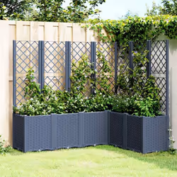Cette jardinière avec treillis est un excellent choix pour les plantes grimpantes dans votre jardin, sur votre patio et terra ...