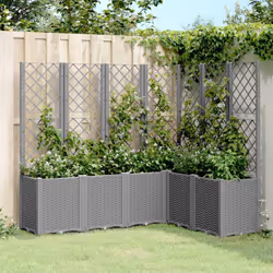 Cette jardinière avec treillis est un excellent choix pour les plantes grimpantes dans votre jardin, sur votre patio et terra ...