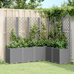 Vidaxl - Jardinière avec treillis gris clair 160x120x140 cm pp
