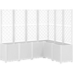 Vidaxl - Jardinière avec treillis blanc 160x120x140 cm pp
