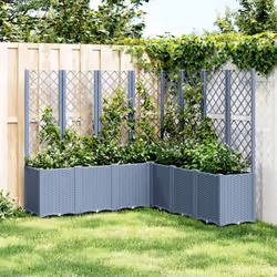 Cette jardinière avec treillis est un excellent choix pour les plantes grimpantes dans votre jardin, sur votre patio et terra ...