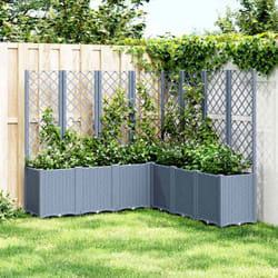 Vidaxl - Jardinière avec treillis bleu gris 160x160x140 cm pp