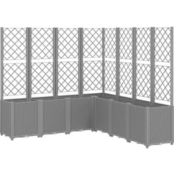 Vidaxl - Jardinière avec treillis gris clair 160x160x140 cm pp