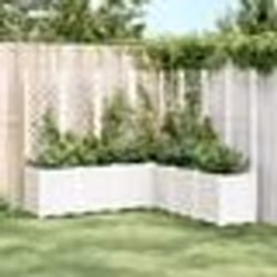 vidaXL Jardinière avec treillis blanc 160x160x140 cm PP