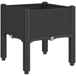 Vidaxl - Jardinière avec pieds noir 40x40x42 cm pp