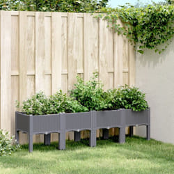 Vidaxl - Jardinière avec pieds gris 160x40x42 cm pp