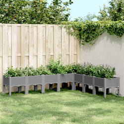 Vidaxl - Jardinière avec pieds gris clair 200x160x42 cm pp
