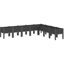 Vidaxl - Jardinière avec pieds noir 200x160x42 cm pp