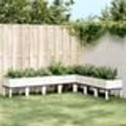 vidaXL Jardinière avec pieds blanc 200x160x42 cm PP