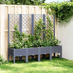 Vidaxl - Jardinière avec treillis bleu gris 160x40x142 cm pp