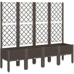 Vidaxl - Jardinière avec treillis marron 160x40x142 cm pp