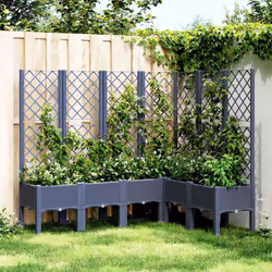 Cette jardinière avec treillis est un excellent choix pour les plantes grimpantes dans votre jardin, sur votre patio et terra ...