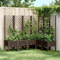 Vidaxl - Jardinière avec treillis marron 160x120x142 cm pp