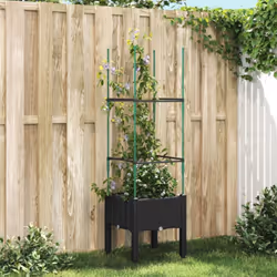 Cette jardinière avec treillis est un excellent choix pour les plantes grimpantes dans votre jardin, sur votre patio et terra ...
