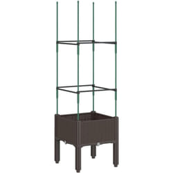 Vidaxl - Jardinière avec treillis marron 40x40x142,5 cm pp