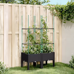 Cette jardinière avec treillis est un excellent choix pour les plantes grimpantes dans votre jardin, sur votre patio et terra ...
