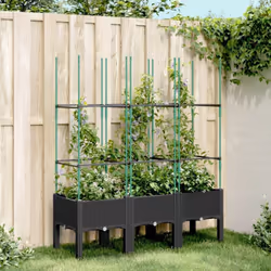 Cette jardinière avec treillis est un excellent choix pour les plantes grimpantes dans votre jardin, sur votre patio et terra ...