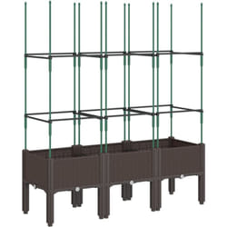 Vidaxl - Jardinière avec treillis marron 120x40x142,5 cm pp